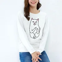 Ripndip Европа и Америка популярный бренд пары Карманный палец дешевые кошка напечатанный рисунок Горячая Толстовка