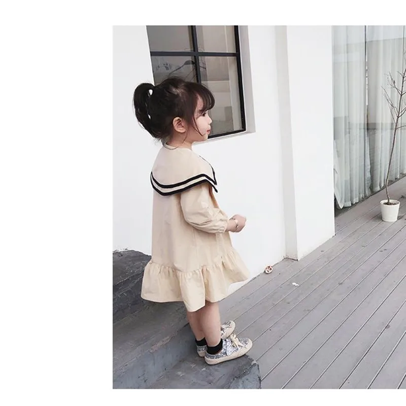 Платье для девочек коллекция 2019 года весенне осеннее Новое модное платье с