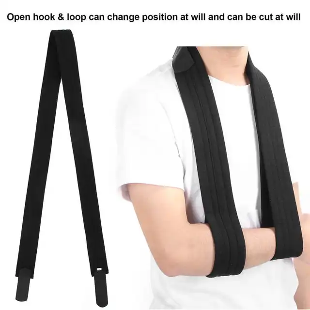 Black Arm Sling Broken Fractured Arm Strap Shoulder Dislocation Brace
