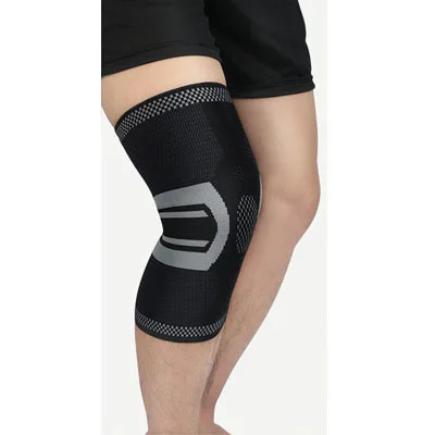 1 шт. ткачество Фитнес Бег Велоспорт поддержка колена подтяжки эластичный нейлон Спортивный компрессионный наколенник рукав для баскетбола - Цвет: 058 gray