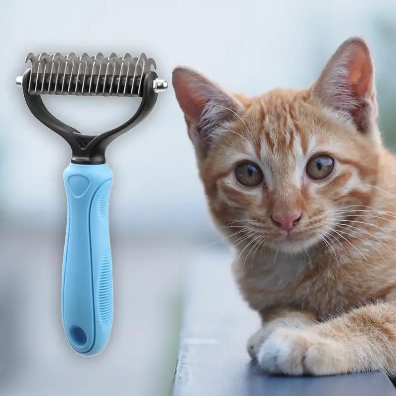 

Pet Fur Knot Cutter Comb Remove Rake Grooming Shedding Brush Rake Comb for Dog Cat Hair Grooming Tools Pet Supplies
