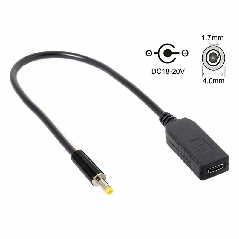 Usb 3,1 type C Usb-C Dc 20 в 4,0 1,7 мм разъем питания Pd эмулятор триггер зарядный кабель