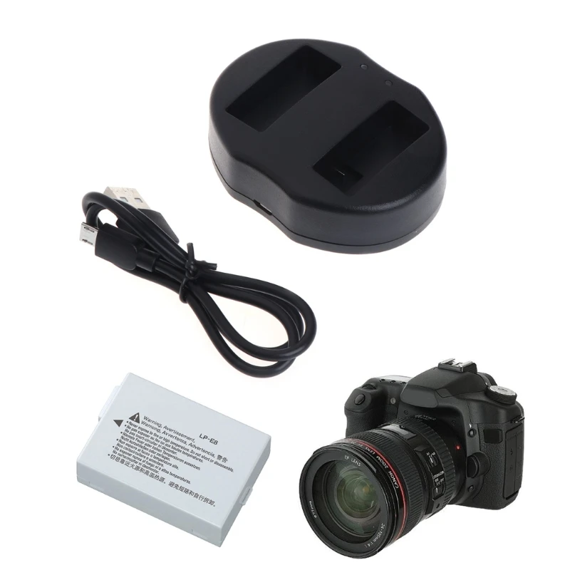 LP-E8 двойной Батарея Зарядное устройство для Canon Rebel T2 T3i T2i поцелуй X5 X4 EOS 550D 600D