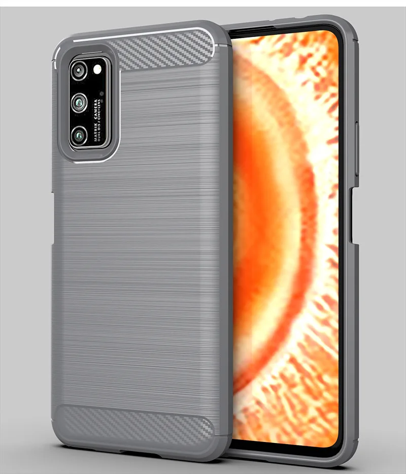 Чехол для huawei Honor V30, матовый Силиконовый чехол из углеродного волокна для huawei Honor V30 Pro