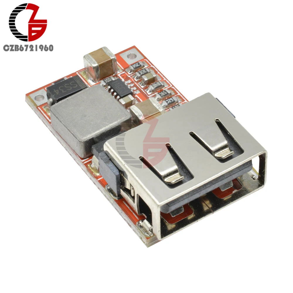 Тонкий 6-24 в 12 В/24 В до 5 В 3A автомобильный модуль зарядного устройства USB DC понижающий преобразователь 12 В 5 в модуль питания