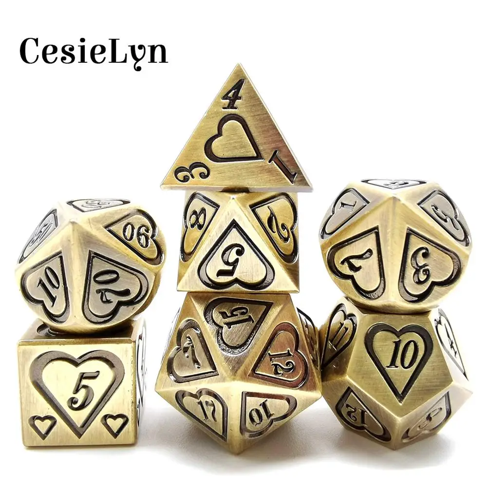 Металлические игральные кости DND набор Dados Dobbelstenen для настольной игры MTG ролевые D6