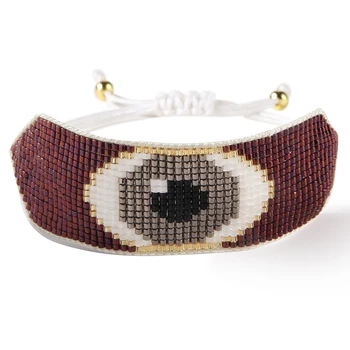 

ZHONGVI Unique Evil Eye Bracelet MIYUKI handmade Crystal Tassel Bracelets Vintage Pulseras Mujer For Women Jewelry Dropshipping