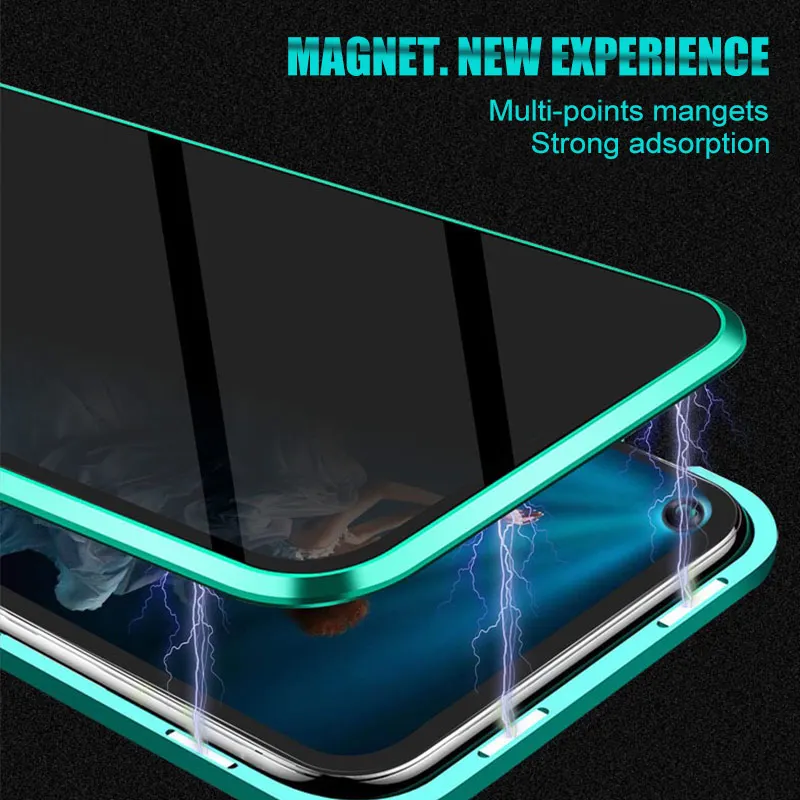 Защитный Магнитный чехол из закаленного стекла для huawei P30 Pro P30, чехол, не подсвечивающий металлический каркас, полный чехол, чехол для huawei P30 P20 Pro