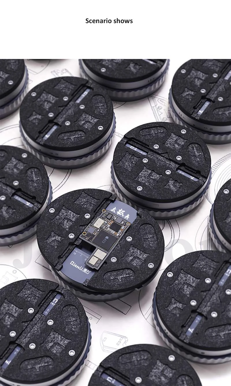 QianLi iPinch Universal PCB Turntable Holder Motherboard Maintenace Fixture For iPhone/Samsung Phone Logic Board Repair Tools 11 11