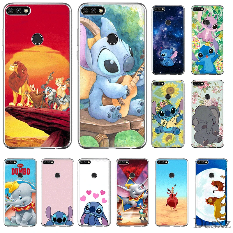 Чехол для мобильного телефона Huawei Mate 30 0 10 Pro Lite Y6 Y7 Y9 Nova 3 i 3i 4 5i Shell Lilo Stitch Lion King