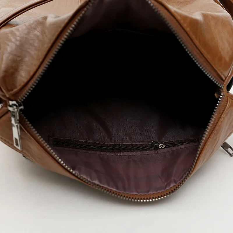 TETHYS Bags for Women Designer Backpacks Women High Quality PU Leather Backpack Large Capacity Travel Backpack Mochila Mujer