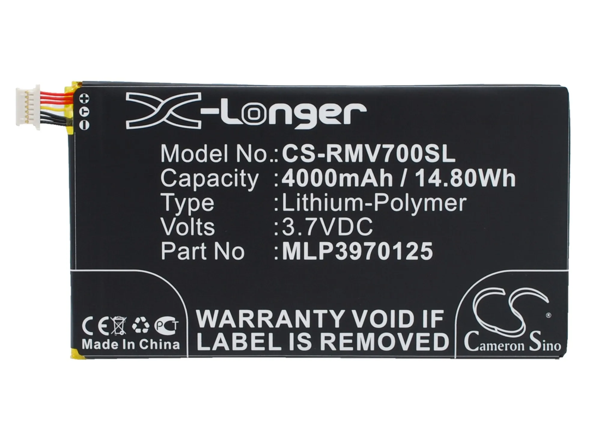 

PREMIUM Battery For Verizon MLP3970125 Elipsis QMV7A 7in,Elipsis QMV7B,Ellipsis MV7A 4000mAh / 14.80Wh
