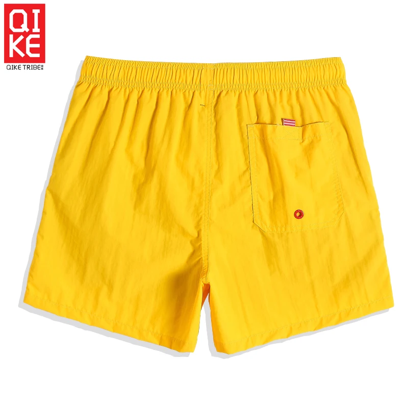 QIKE New Men’s Bathing suit Swimsuit Solid joggers Board shorts printed Quick dry surfing sexy plavky briefs printed swimwear
