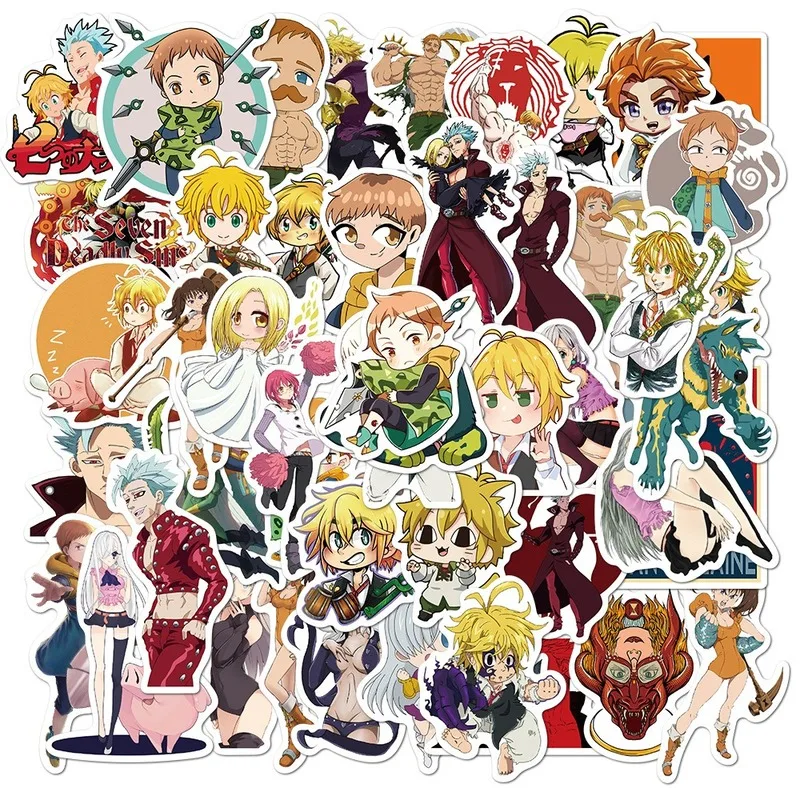 

10/30/50PCS/set Japan Anime Seven Deadly Sins Stickers Waterproof Decals for DIY Guitar Laptop Skateboard Kids Toys Sticker