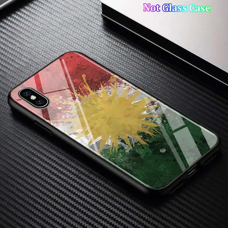 Черный чехол с флагом Курдистана для iPhone 11 11Pro X XR XS Max для iPhone 8 7 6 6S Plus 5S 5 SE глянцевый чехол для телефона