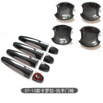 

Carbon fiber ABS car Door Handle Bowl Door handle Protective covering Cover Trim Car Styling for Toyota Corolla 2007-2013