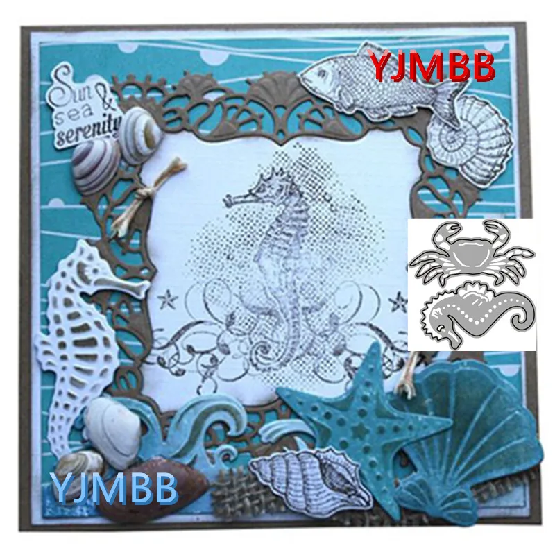 YJMBB 2021 новый морской жизнь Морской конский Краб #1 металлические высечки для
