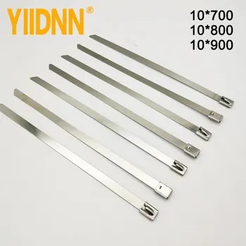 

201/304 / 316 Stainless Steel Ball Lock Cable Tie with High Tensile Strength 10mm Width 700mm,800mm,900mm Length,100PC