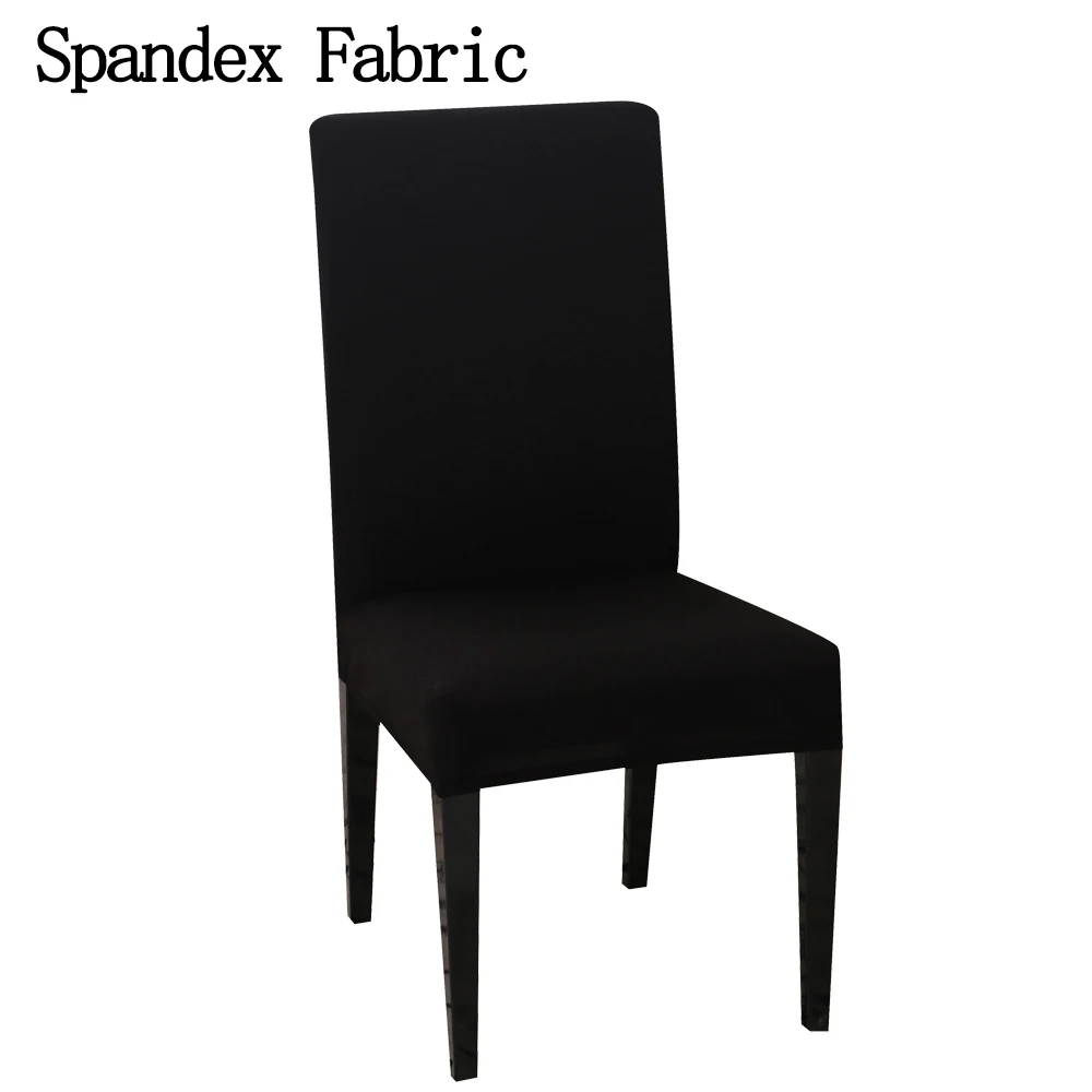 Black 03 45x60cm 1/2/4/6 шт.; утепленная одежда для детей; вязаный чехол на кресло стрейч спандекс однотонный Цвет съемные чехлы на стулья для Обеденная вечеринка, Свадебный банкет - Цвет: Black 03 45x60cm