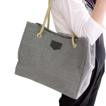 

New Hot Fashion Women Handbag Solid Color Big Canvas Bag Design Classical Package Ladies Casual Over Shoulder Bags SMR88