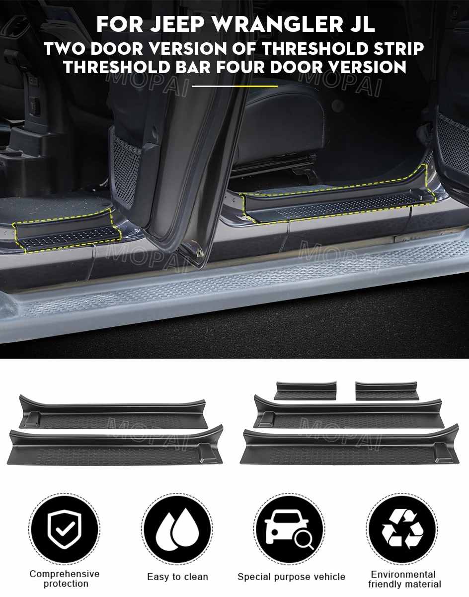 MOPAI Nerf панели и подножки для автомобильных порогов Накладка для Jeep Wrangler JL+ для Jeep Gladiator JT