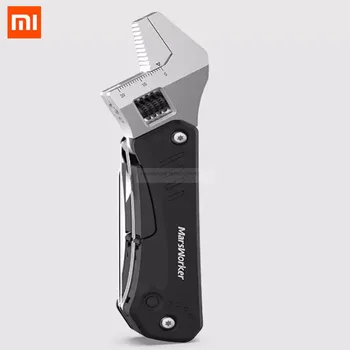 

New Xiaomi Mars Worker Six In One Multi-Function Wrench Black Portable With LED Light Outdoor Home Action Spanner Tool