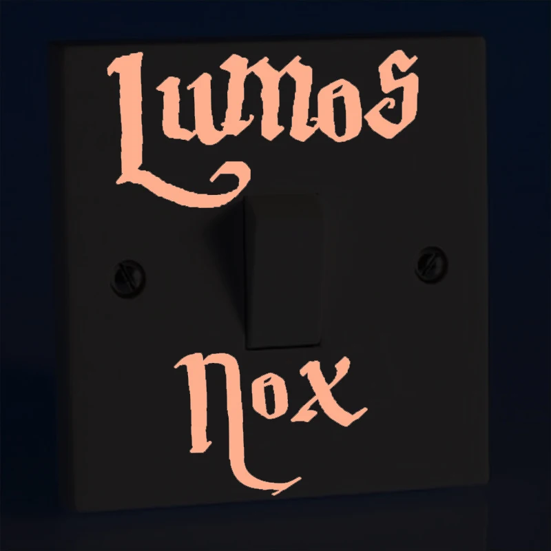 Мультфильм DIY Lumos nox люминесцентный Переключатель стикер светится в темноте звезда Наклейка на стену s для детской комнаты украшение домашний декор - Цвет: red light 01