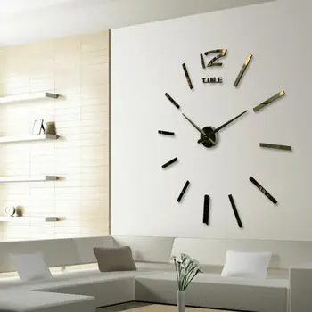 

DIY 3D Mirror Surface Large Number Wall Clock Sticker Home Decor Mirror Living Room Large Art Design Wall Clock
