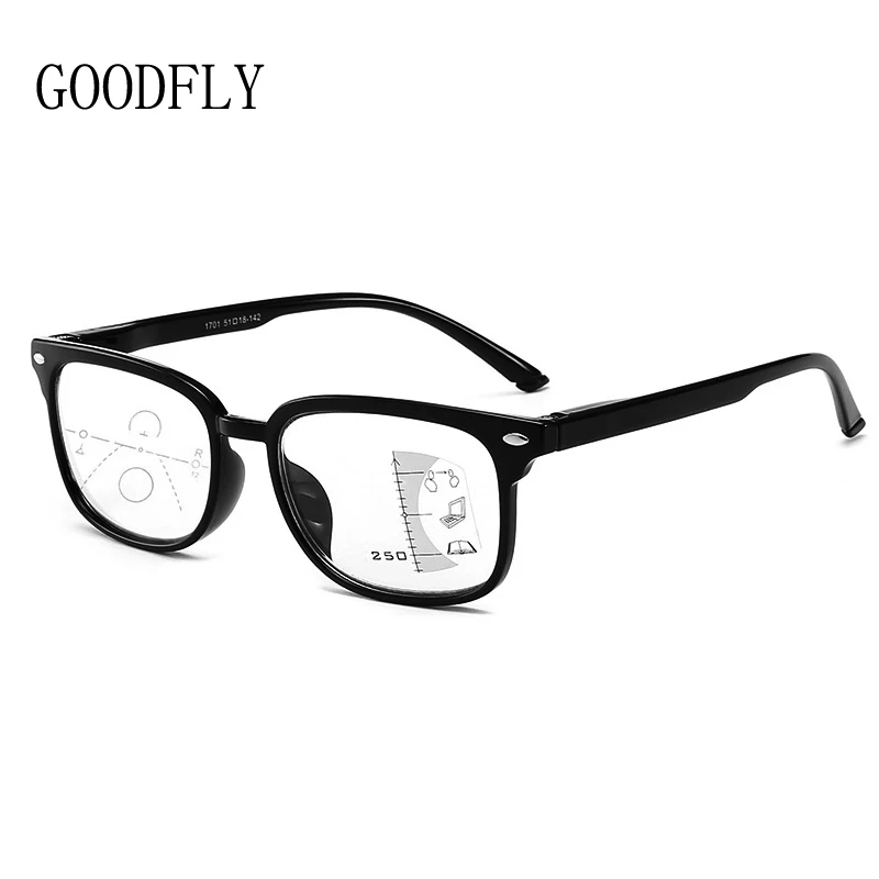 2024 Progressive Multifocal Reading Glasses Men Women Anti Blue Light Glasses Vintage Computer Glasses Square Presbyopic Glasses 5