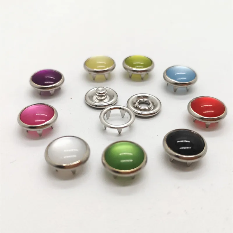 20 sets of environmentally friendly pearl quality 10 mm hollow 8 color metal brass buckle wholesale children's button | Дом и сад