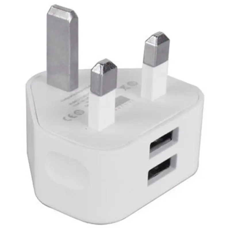 Universal Usb Uk Plug 3 Pin Wall Charger Adapter With Ports Travel Charging For Phone Ipad(2 Port) | Электроника