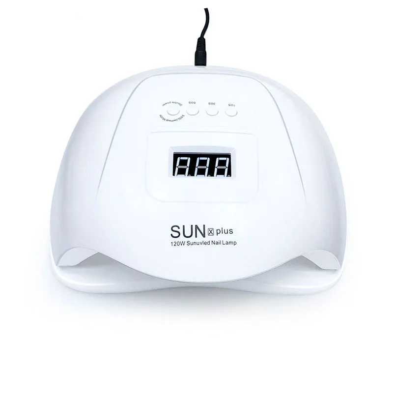 Brand 120W Nail Dryer UV Lmap For Manicure Pecicure Tools All Gels Varnish With Two Hands Polishing Sensor Smart Timer Manicure - Цвет: White 120w