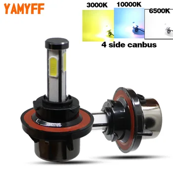 

YAMYFF Mini Car Headlight H4 H7 LED H15 H13 D2S Canbus Car Bulbs D3S D1S 3000K 6500K 10000K 4 Side Headlamp 12V Auto Fog lights