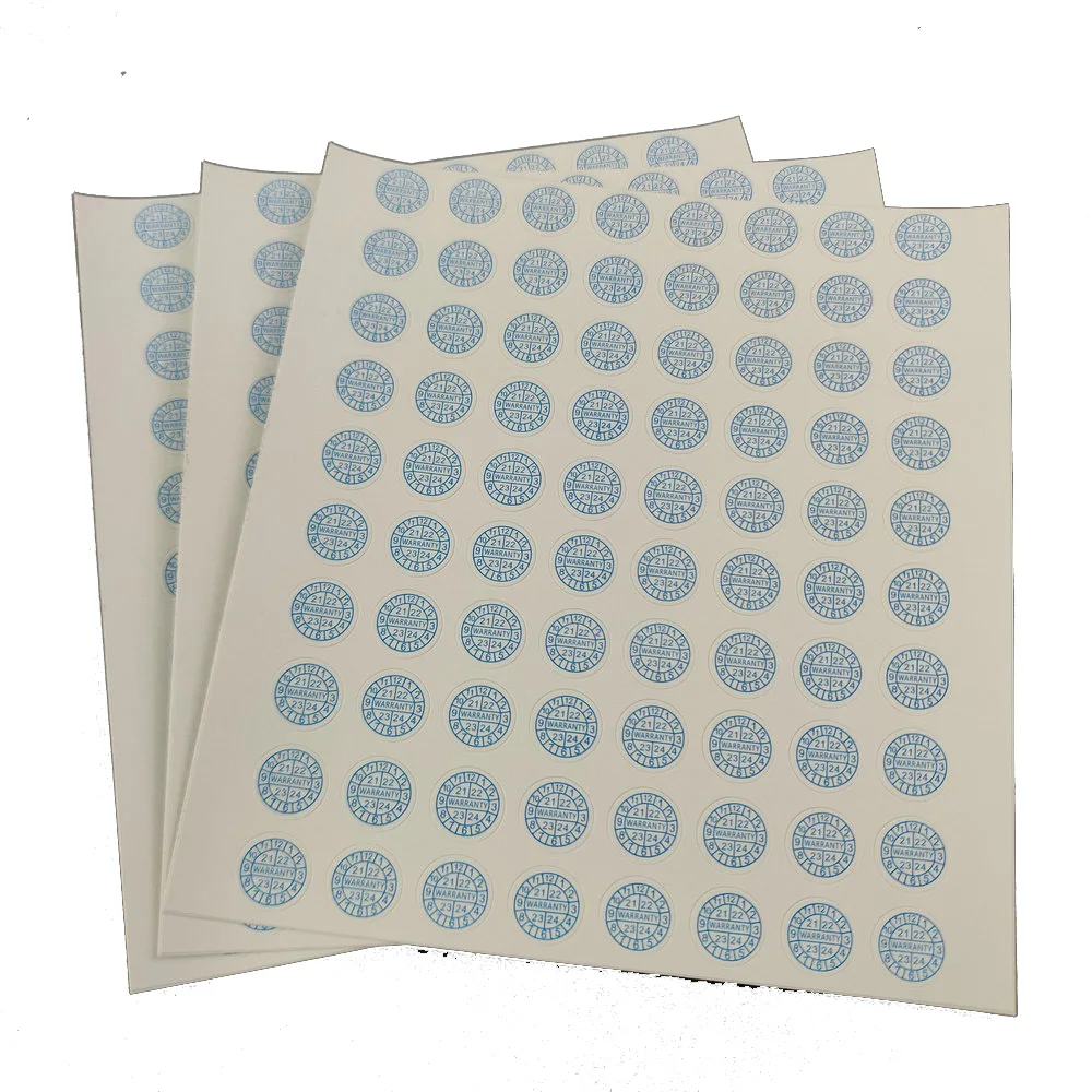 1200pcs Warranty Sticker Security Seal Sticker 2023 2024 2025 2026 Year Round Size 10*10mm Red Blue Color Fragile Label