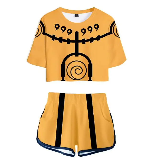 Новая футболка с Наруто Косплей Костюм Uzumaki Sasuke футболка Короткие футболки