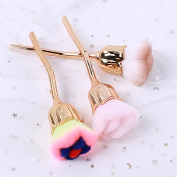 

Nail Art Dust Brush Manicure Rose Head Design Soft Bristles Blush Powder Brush Manicure Tools