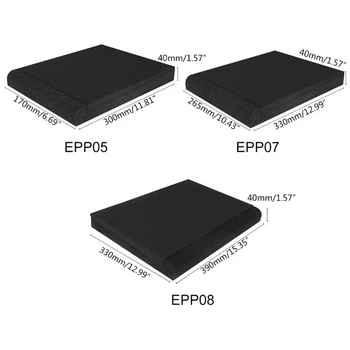 

1Pair Monitor Speaker Isolation Pads Shock Proof High Density B95C