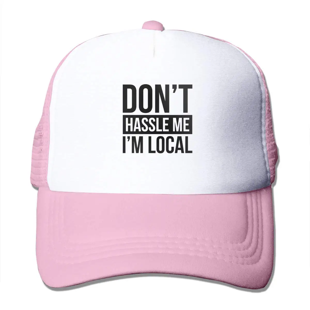 Не хлопайте меня я местный сетки бейсболки унисекс стиль водителя грузовика шляпа розовый