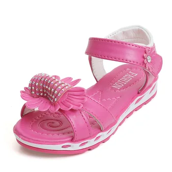 

Little Girls Shose Summer Kids Sandals 2020 Fashion Flowers Flat Sandals For Children Princess Shoes 3 4 5 6 7 8 9 10 11 12 Year