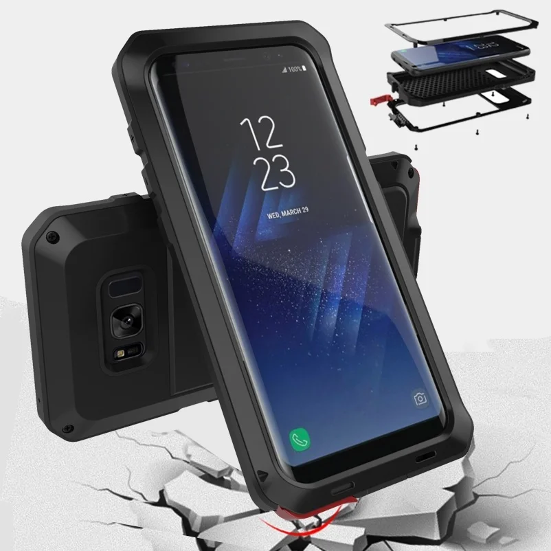 Для samsung Galaxy S5 S6 S7 край S10+ S10E S9 S8 S10 плюс Чехол Алюминий металлический противоударный бронированный чехол для Note 10 плюс 9 8 5 4 3