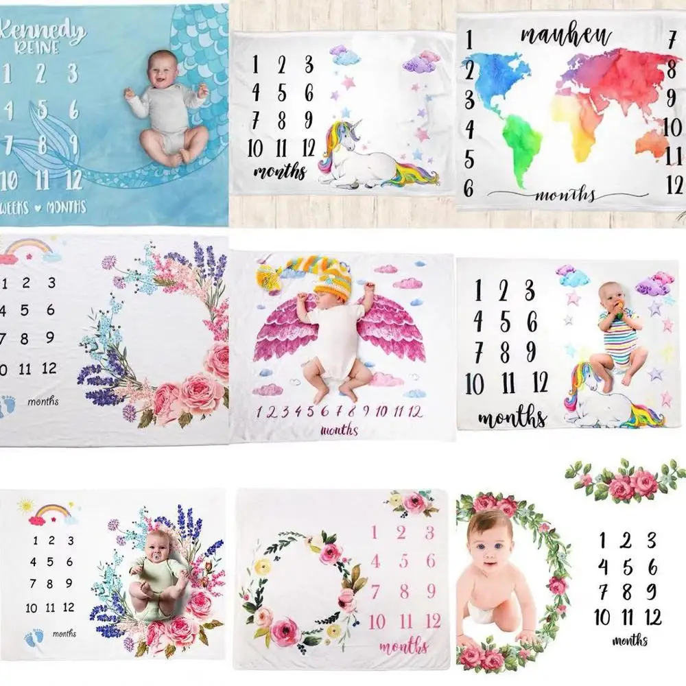 

Baby photography background props newborn baby soft flannel quilt camera blanket set children's photography background