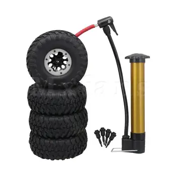 

Mxfans RC1: 10 Inflatable Tyre + Silver Beadlock 10-Hole Black Rims Pack of 4