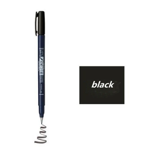 black soft head 1 шт. Tombow ручка-кисть для каллиграфии практика каллиграфии маркер ручка с надписью мягкий почерк школьные офисные принадлежности канцелярские принадлежности - Цвет: black soft head
