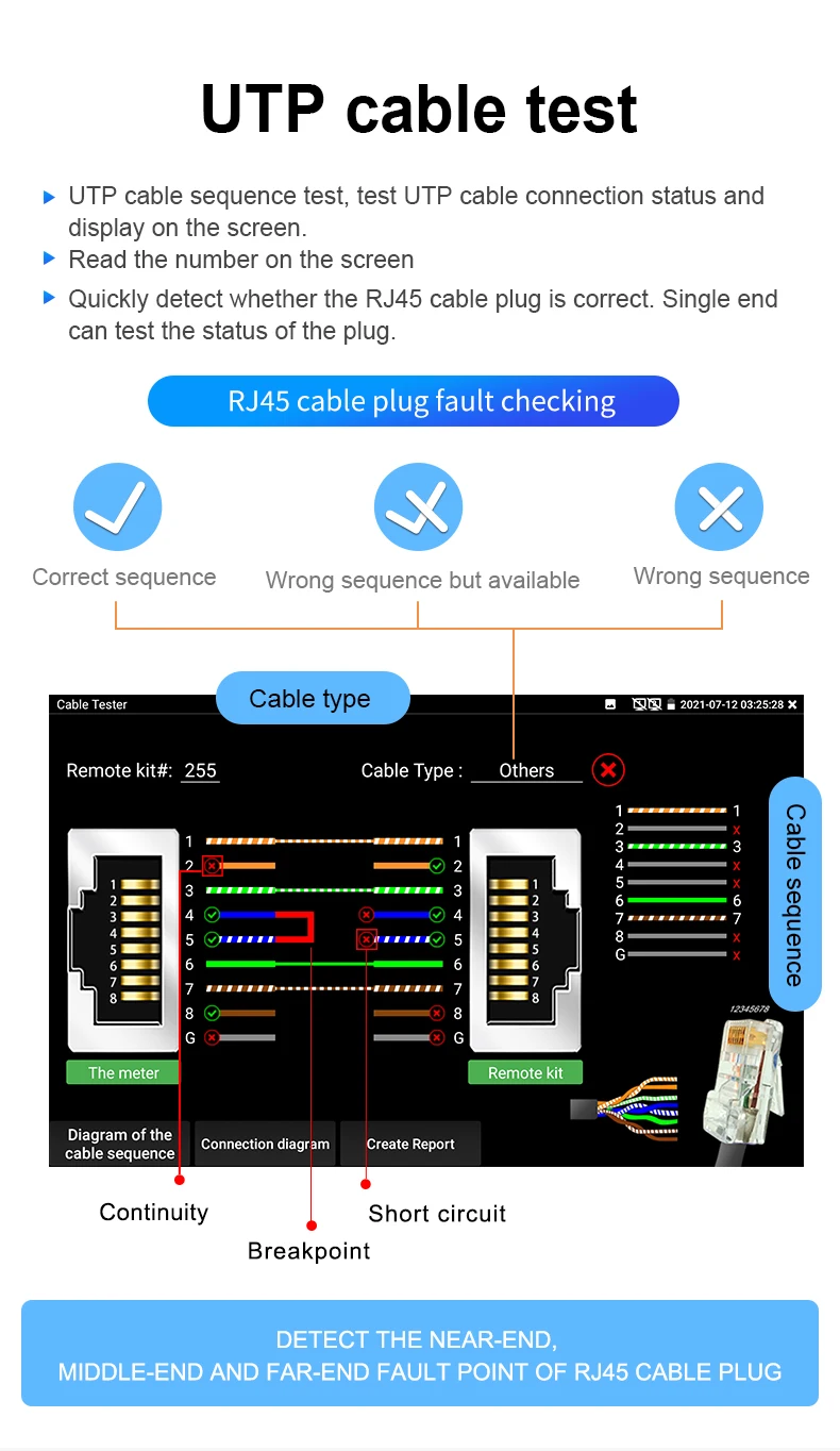 IPC-1900 8K H.265 Main Stream Test AHD CVI TVI CCTV Analog Tester Monitor IP Camera Tester 4 inch CCTV Tester Cable Tracer