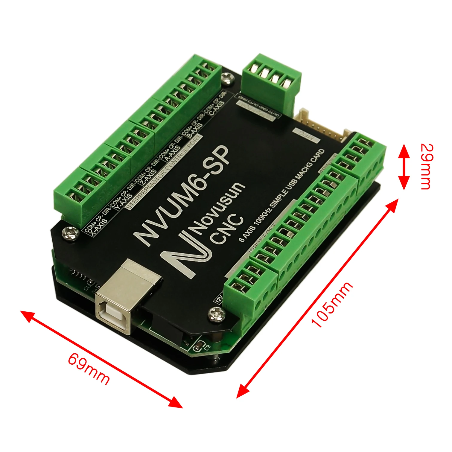 Nvum 5 оси MACH3 USB карты ЧПУ 4 оси движения Управление карты Breakout совета для DIY фрезерный станок