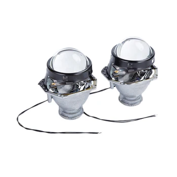 

Hella 5 Blue Film Led Dual Lens Super Bright Car Universal Headlight Projector Lens 2.5 H4 H7 Bulb Motor Modification