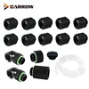 Barrow Computer Water Cooling Build Hose/Soft Tube /Pipe Compression Fittings,90 Degree Extender Kit,Liquid Loop,10X13MM,10X16MM ► Photo 1/6