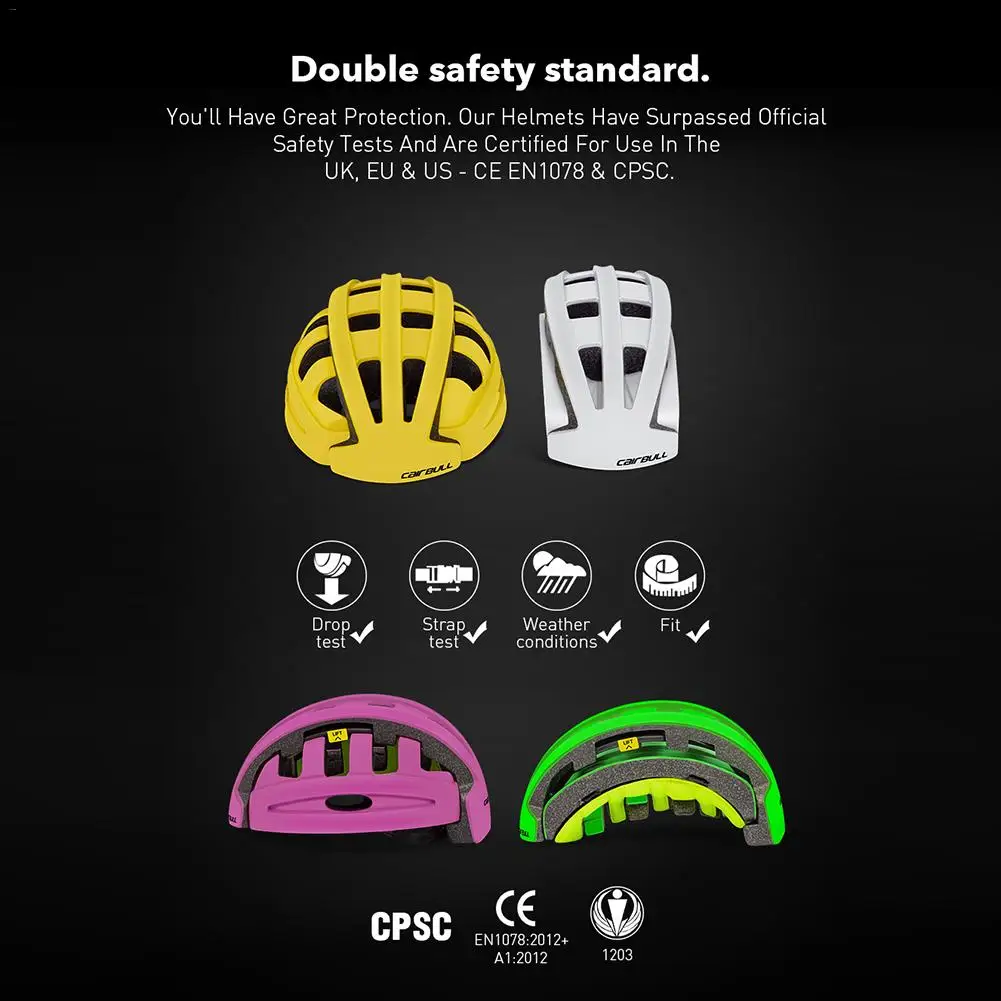 Новые складные велосипедные шлемы с задним светом городской коммутационный стиль электрический скутер MTB велосипедный защитный шлем для взрослых унисекс шлем