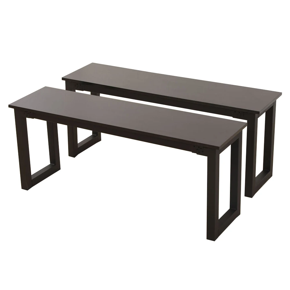 

Two Colors 2pcs 112 x 30 x 46cm Simplistic Iron Frame Dining Benches