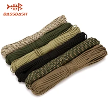 Bassdash 7 нитей Паракорд с нейлоновым внутренним сердечником и полиэфирной оболочкой 100 футов парашютный шнур для многократного использования